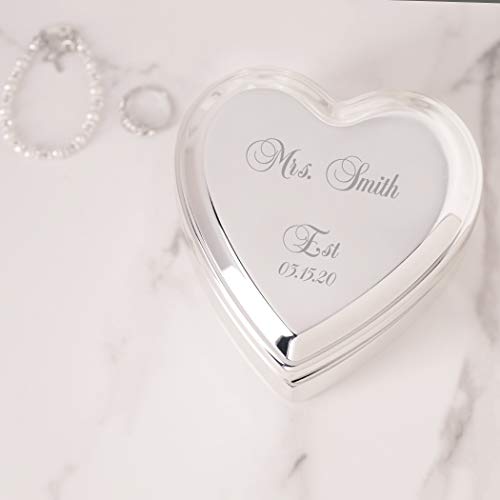 Cherishedmomentspersonalizedheartshapedjewelrykeepsakeboxforfianceornewbrideweddinggiftwithcustomengravednamesilvertoned Urban Country Home Decor Cherished moments personalized heart shaped jewelry keepsake box for fiance or new bride wedding gift with custom engraved name silver toned urban country home decor