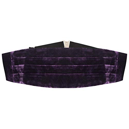 Ceinture en velours écrasé violet rétro vintage chic