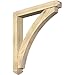 Ekena Millwork BKT0604X40X44THR03RDF Thorton Arts and Crafts Rough Sawn Bracket w/Offset Brace, Douglas Fir