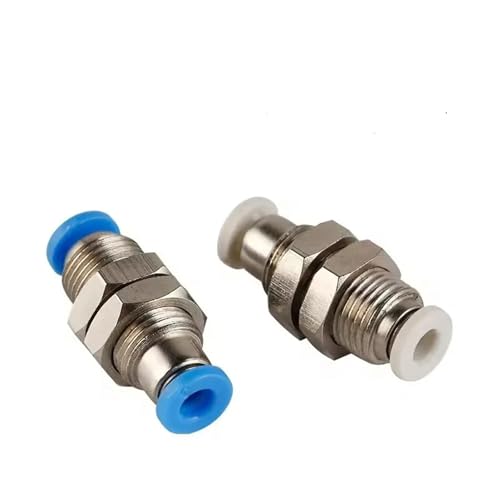1pc Union Pneumatic Air Tube Fittings Brass Bulkhead Fitting for Machinery 8mm Tube Size Construction Farm Restaurant Industries(PM 1-4)