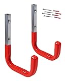 Gedotec Ganchos de garaje de metal galvanizado | 2 ganchos de fijación con...