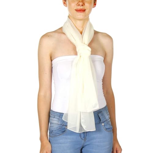 SERENITA Christmas Scarf Valentine Women Silk Feel Chiffon Soft Sheer lightweigt solid neck evening bridal head scarf2