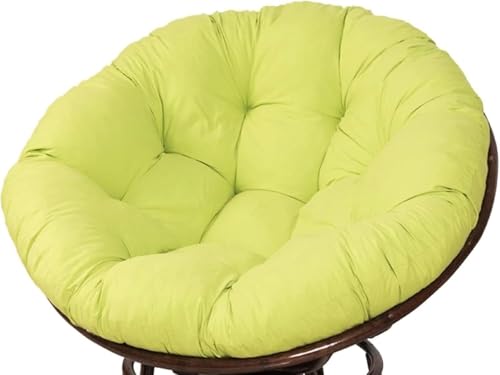 Image of Round Papasan Chair Cushion, Bucket & Moon Chair Comfy Round Cushion - Floor Pillow with Plush Foam for Indoor Furniture (Frame Not Included) (Green,60 * 60CM/23.6 * 23.6in)