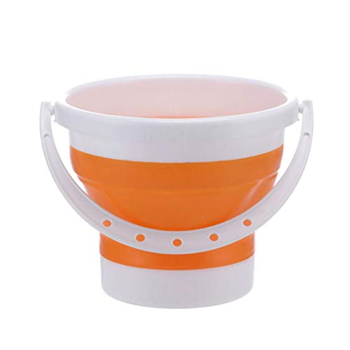 Seau pliable 1,5L étanche avec anse renforcée pour pêche et bivouac