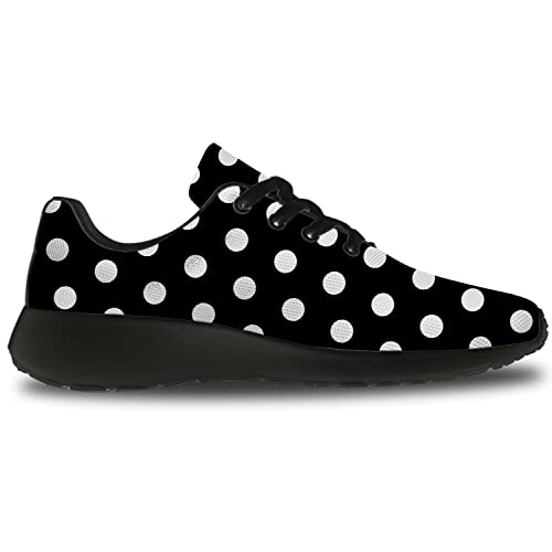 Polka Dot Shoes for Women Men Running Shoes Comfort Lightweight Walking Tennis Dots Sneakers Gifts 6