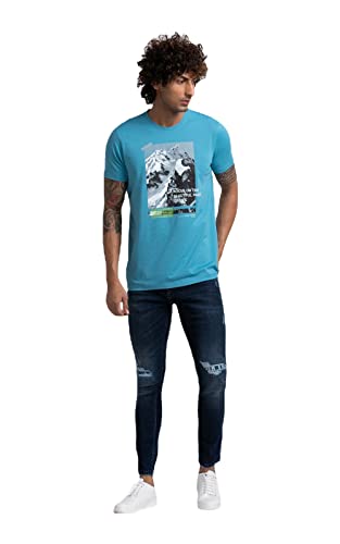 Image of Spykar Men's Mid Rise Slim Fit Cotton Jeans (MANK02BB109)