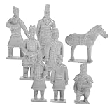Conception compacte : ces mini statues sont destinées à être placées sur des bureaux, des armoires et d'autres petits espaces, ajoutant une touche d'histoire chinoise ancienne à votre décor, sculpture de en terre cuite, fournitures