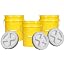 Yellow and White Lids