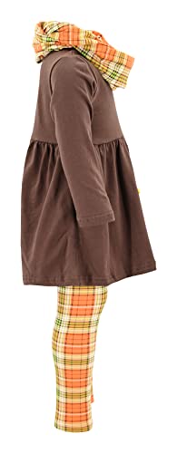 Image of Unique Baby Girls Kids Toddler 3pc Outfit Set Long Sleeve Cotton Blend Tunic Top Leggings and Scarf