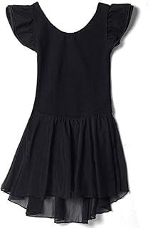 MdnMd Flutter Sleeve Dance Leotard Ballet Dress Clothes for Ballerina Girls