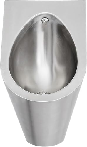 Image of LPLYAA Wall Mounted Sensor Urinal, Bar Urinals, Garage Urinal, for Men Bar Commercial Family Public Automatic Toilet Anti-Odor Splash Washout for Intelligent(Silver)