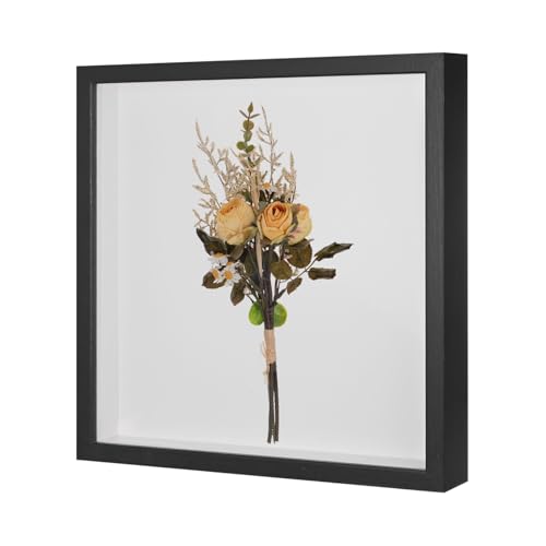 M METERXITY Shadow Box Frame (13 x 13 Inch, Black) - Wooden Dried Flower Photo Frame, Memory Box Display Case with Felt Back, Apply to Flower/Tickets/Photos/Memorabilia DIY