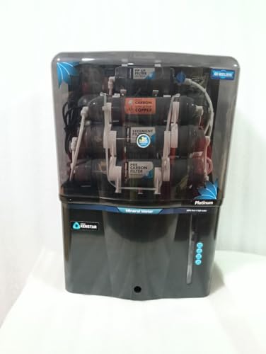 Image of Aqua KenStar Platinum Mineral Water Purifier, Multi-Stage Filtration System with Sediment, Carbon and Copper Filter, Black