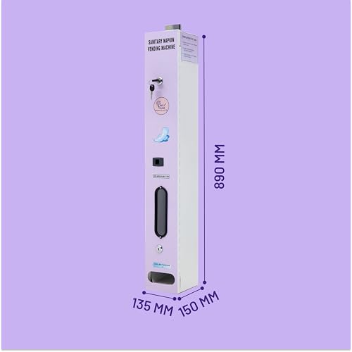 Image of BY VP Industries (Manual Operated with 5 ₨ Coin | Capacity-50 Pads) Sanitary Napkin Vending Machine | OperatesBY inserting a 5 Rs coin and rotate a knob @ 360 degrees to dispense a napkin