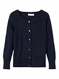 Cardigan NAME IT Mädchen Nkfvioni Ls Knit Card Noos Strickjacke, Dark Sapphire, 128 EU