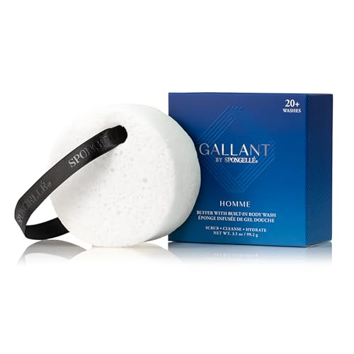 Gel douche infusé Bleu Spongellé Men soin corporel premium et raffiné pour homme
