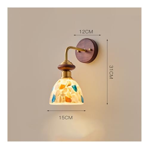 Lámpara de pared cristal medieval con forma de concha marina para iluminación interior 3