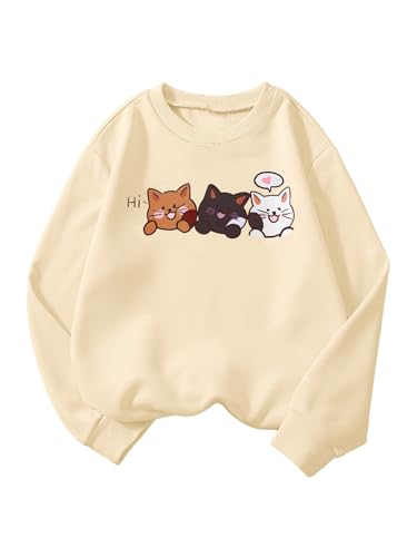 Amazon.com: SOLY HUX Girl's Cute Graphic Crew Neck