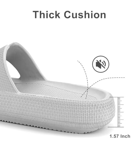 Image of Haifago Cloud Slides for Women and Men Cushion Recovery Pillow Sandals, Memory Foam House Shower Slippers for Woman Comfort Platform Non-Slip