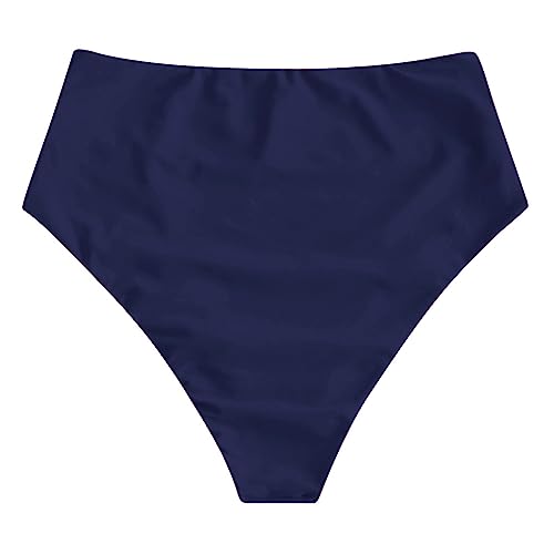 Image of ZAFUL Women High Waisted Bikini Bottoms Ruched Swimsuit Bottom Tummy Control Bathing Suit Bottoms