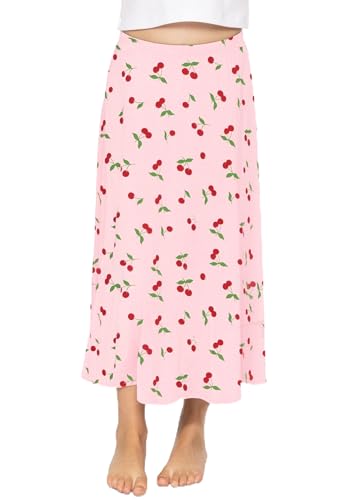 Image of STRETCH IS COMFORT Girls Skirts Flowy A Line Knee Length and Ankle Length | Elastic Waist, Kids School Skirt, Girls Maxi Skirt, Black Skirt For Girls, Faldas Para Ninas, Girls Long Skirt, Long skirts