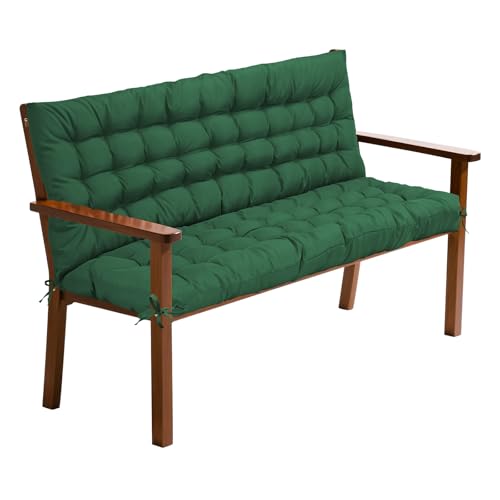 FAMIROSA Cojín para banco de jardín, columpio de jardín, 150 x 100 cm, Poliéster, Cojín para respaldo, Resistente a los rayos UV, Impermeable