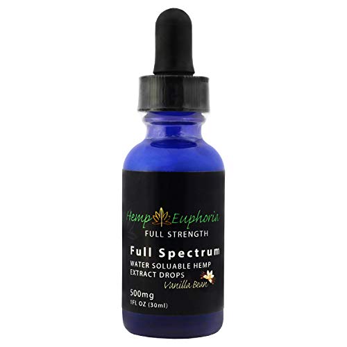 Hemp Extract Vanilla Bean Flavor 500 MG - Water Soluble Based for Quick