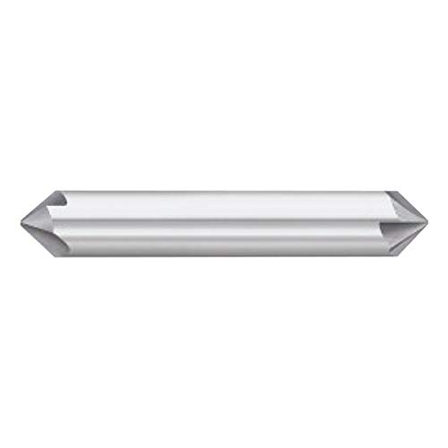 RedLine Tools - 1/2 (.5000) 90° Carbide Double End Chamfer Mill, 4 Flutes, Uncoated (Bright) .5000 Shank Dia., 3.0000 OAL - RCM4084