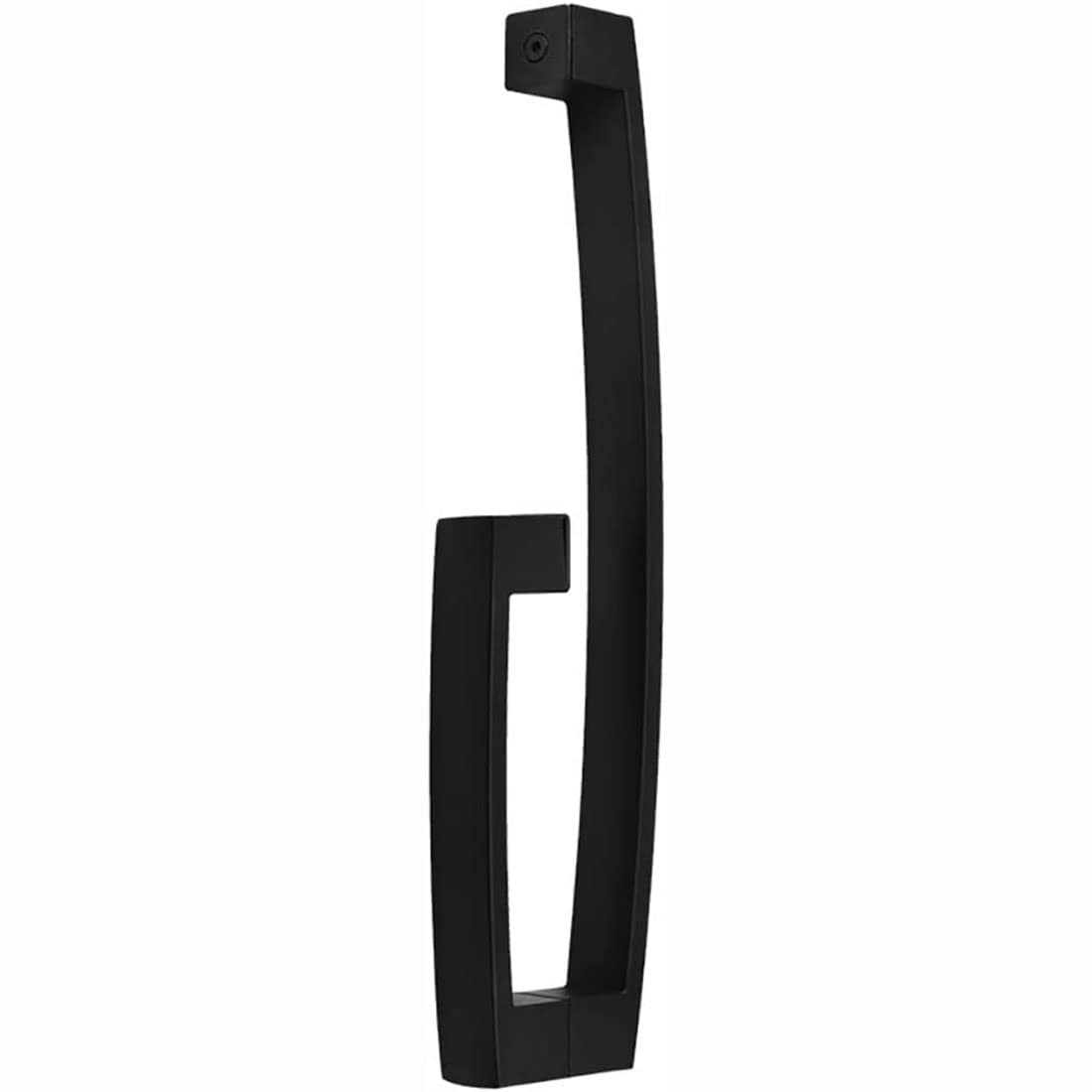 MXXQRHF Stainless Steel Sliding Barn Door Handle for Bathroom & Shower, 90° Rotatable Push-Pull Handle, 415mm Length, Stylish Silver & Black Finish