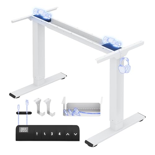 E1 PRO Tavolo Regolabile in Altezza a 2 Motori con Memoria Intelligente, Standing Desk Elettrico Motorizzato