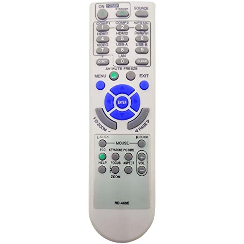 Leankle Remote Controller Replacement for NEC RD-469E, RD-472E, RD-477E, RMT-PJ36, RMT-PJ38, RMT-PJ39, M282X, M283X, M302WS