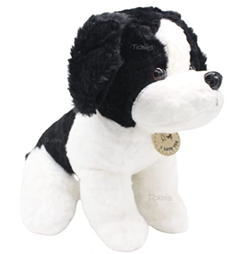 Image of Tickles Puppy Dog Soft Stuffed Plush Animal Toy for Kids Birthday Gift (Color: Black; Size: 30 cm)