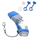 Ermorgen 3 Stück Silikonhüllen Anti-Verlust-Hülse Tragbar & Leicht, Bruchsicheres, Abnehmbares Design - Transparent/Blau