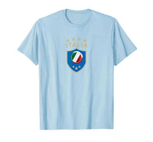 Italy Soccer - Italian Italia Flag Football Player T-Shirt, Men, Baby Blue, 3X-Large