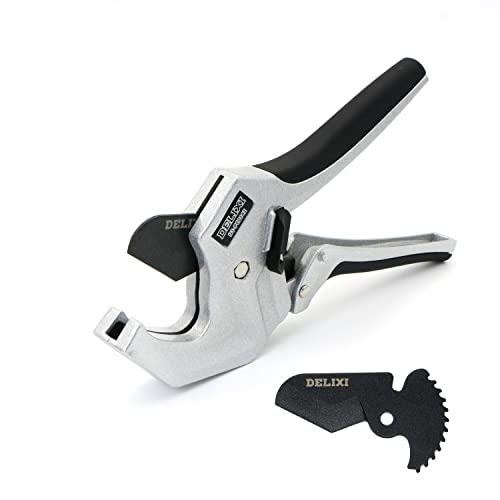 Delixi Pvc Pipe Cutter With Blade,Pvc Cutter Ratchet-Type Pipe Cutter,Plastic Pipe Cutter, Pex Ppr,Hoses And Plumbing Pipes (1-5/8"(42Mm)) #TOP9