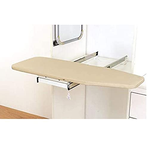 ZHOUHONG Hiding Ironing Board Pull Out Ironing Board,Foldable Rotated Ironing Board,Closet Pull-Out Stow Away In The Cabinet Ironing Station For Home, Apartment Foldable Iron(Color:Cream Color)