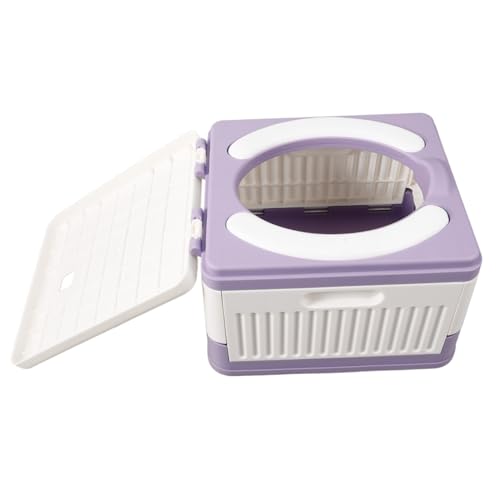 Beaupretty Caja de Inodoro Portátil Plegable Acampar Orinal Esmaltado Automóvil Resistente y Duradero