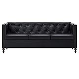 kunstleder sofa schwarz gebraucht Material: Holzrahmen mit Kunstlederpolsterung