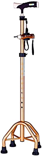 Stick de marche multifonctionnel en aluminium avec embouts antidérapants et LED