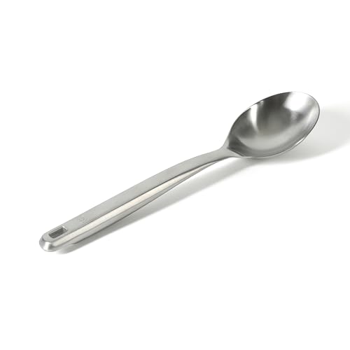 Image of Calphalon Prime Kitchen Spoon, Stainless Steel Cooking Spoon, Heavy-Gauge Heat-Resistant Kitchen Utensil for Stirring & Serving, Weighted Handle for Balance & Control