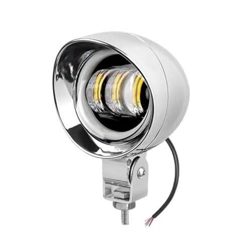 Focos de dos colores LED para moto con luz amarilla antiniebla impermeable y halo ring