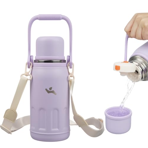 Image of Konokyo 27oz Thermos for Cold Drinks, Insulated Water Bottle, Purple