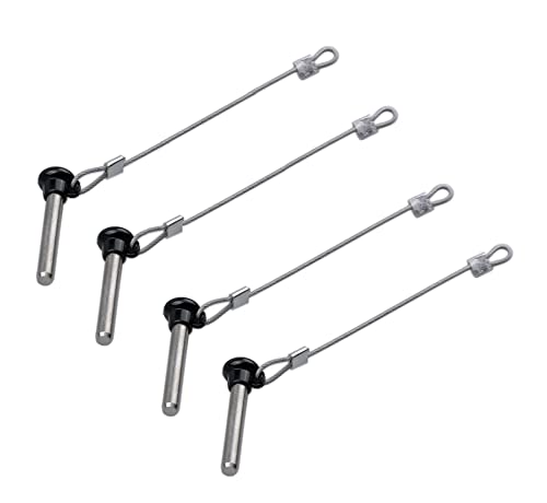 Thorn Bimini Top 3/16" Pull Pin With Lanyard For Ball And Socket Fitting Pull Pins Pack Of 4 #TOP16