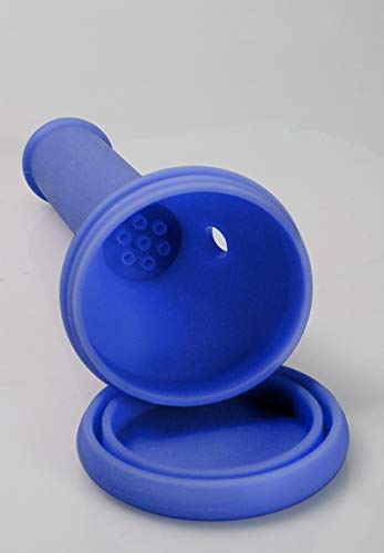 bong-discount Wasserpfeife, SILIKON-Bong, EIS-Bong | Erlenmeyer-Kolben | 30 cm, NS 19 (18,8mm), NS 14 (14,5mm) | gelb – Bild 4