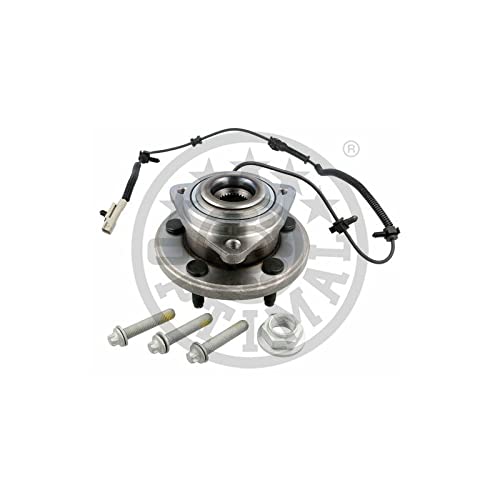 OPTIMAL Juego de cojinete de rueda 991735 Eje delantero 33mm Diámetro exterior: 165mm con anillo sensor magnético incorporado Compatible con JEEP GRAND CHEROKEE III WH, WK Commander XK, XH