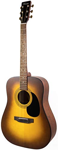 Barcelona D500 Acoustic Guitar - Sunburst Bundle With Gig Bag, Strings, Tuner, Strap, Picks, Fender Play Online Lessons, Instructional Dvd, And Austin Bazaar Polishing Cloth #TOP3