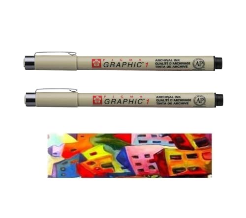 PIGMA MICRON Sakura Black Graphic 1 ZESTAW 2 SZTUK i 1 karta