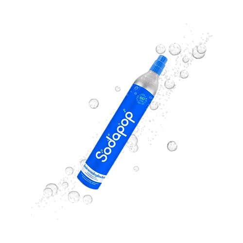 Foto von Sodapop Universal CO₂-Zylinder | 425g Kohlensäure für bis zu 60 Liter frisches Sprudelwasser | geeignet für Wassersprudler, Sodastream, Arke, etc.