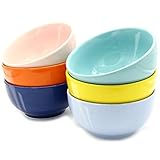 Cuencos de porcelana para cereales: Juego de 6 cuencos de porcelana para cereales de 800 ml en 6 colores surtidos.