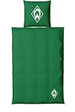 SV Werder Bremen - Wendebettwäsche Streifen - 100% Baumwolle - GOTS - 135 cm X 200 cm